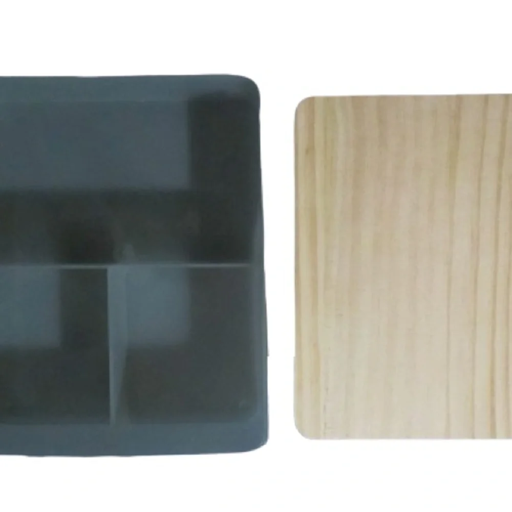 Wooden Beauty Organizer with Mirror